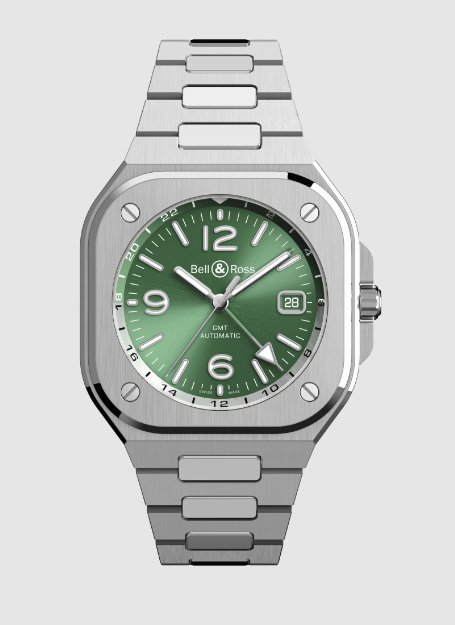 Review Bell and Ross BR 05 Replica Watch BR-05 GMT GREEN STEEL BR05G-GN-ST/SST